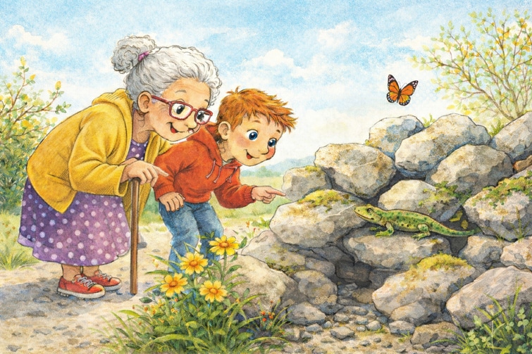 Gute-Nacht-Geschichte im Frühling: Das Versteck am Wiesenweg