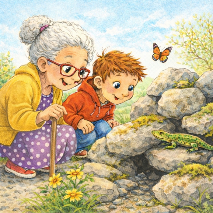 Gute-Nacht-Geschichte für den Frühling: die Eidechse