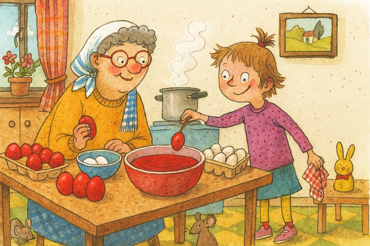 Ostergeschichte für Kinder: Das rote Freundschaftsei