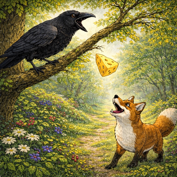 Fabel Der Rabe Und Der Fuchs
