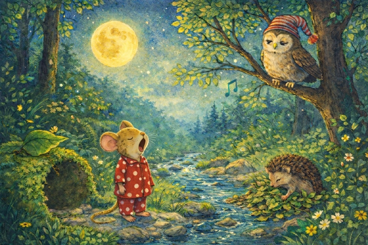 Gute-Nacht-Geschichte als Klanggeschichte: Der goldene Frühlingsmond