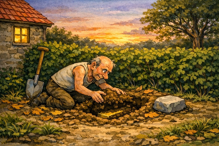 Der Geizige und sein Goldschatz