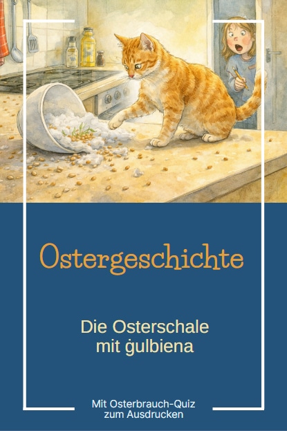 Ostergeschichten für Kinder, kostenlos zum Ausdrucken, hier: Die Osterschale mit ġulbiena, mit Europa-Osterbrauch-Quiz