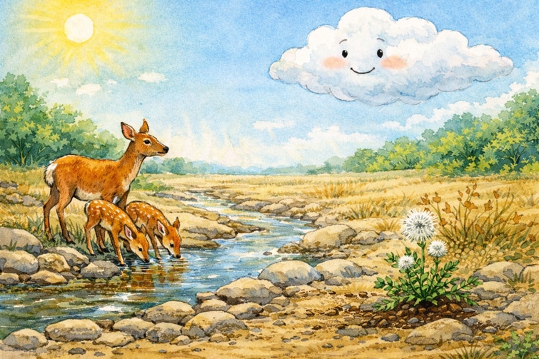 Fabel: Die kleine Wolke und das Reh