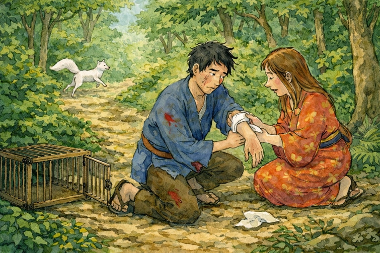 Japanisches Märchen: Die weiße Füchsin