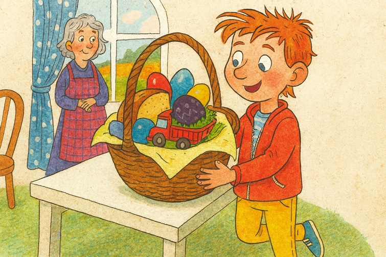 Der Lastwagen im Osterkorb - Ostergeschichte