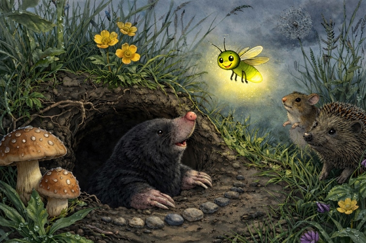 Der Maulwurf und das Glühwürmchen - Fabel