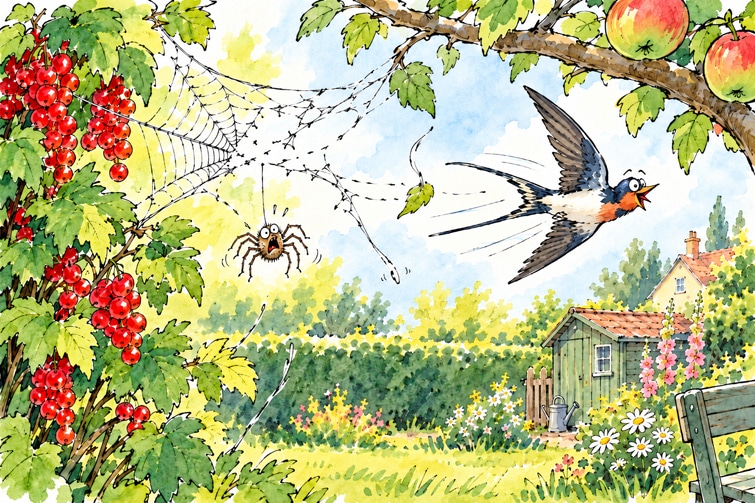 Die Spinne und die Schwalbe, Fabel