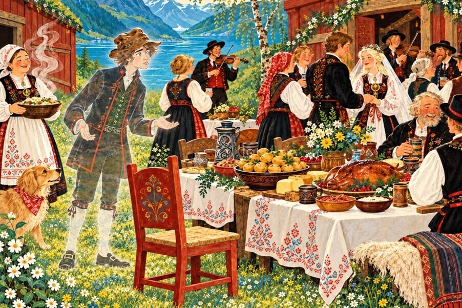 Der unsichtbare Hochzeitsgast, skandinavisches Märchen