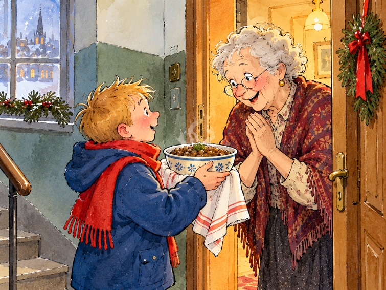 Eine Schüssel voller Glück, Weihnachtsgeschichte