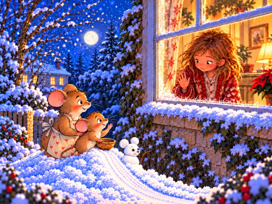 Mäuschen Mika und die Mitternachtsfahrt, Weihnachtsgeschichte