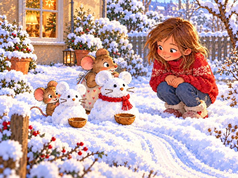 Weihnachtsgeschichte: Mäuschen Mika und die zweite Schneemaus