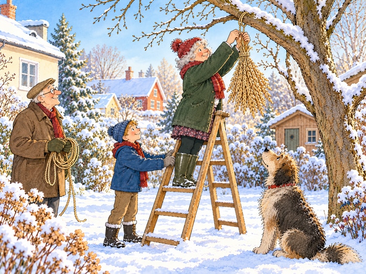 Weihnachten für die Spatzen, Weihnachtsgeschichte