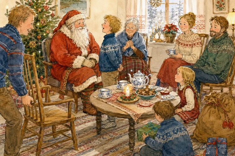 Das Versprechen an den Großvater - Weihnachtsgeschichte mit Weihnachtsbrauch aus Albanien Die vertauschten Geschenke - Weihnachtsgeschichte