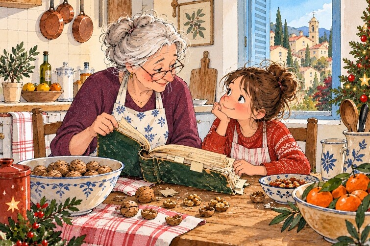 Das Versprechen an den Großvater - Weihnachtsgeschichte mit Weihnachtsbrauch aus Albanien Dreizehn zu Weihnachten - Weihnachtsgeschichte