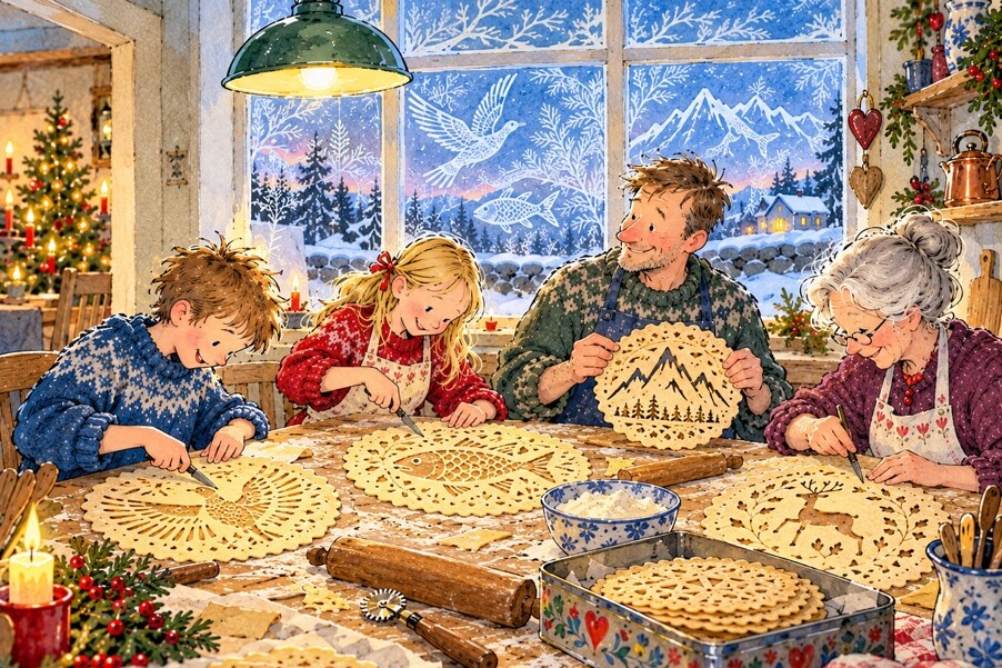 Das Versprechen an den Großvater - Weihnachtsgeschichte mit Weihnachtsbrauch aus Albanien Im Frost verborgen, Weihnachtsgeschichte