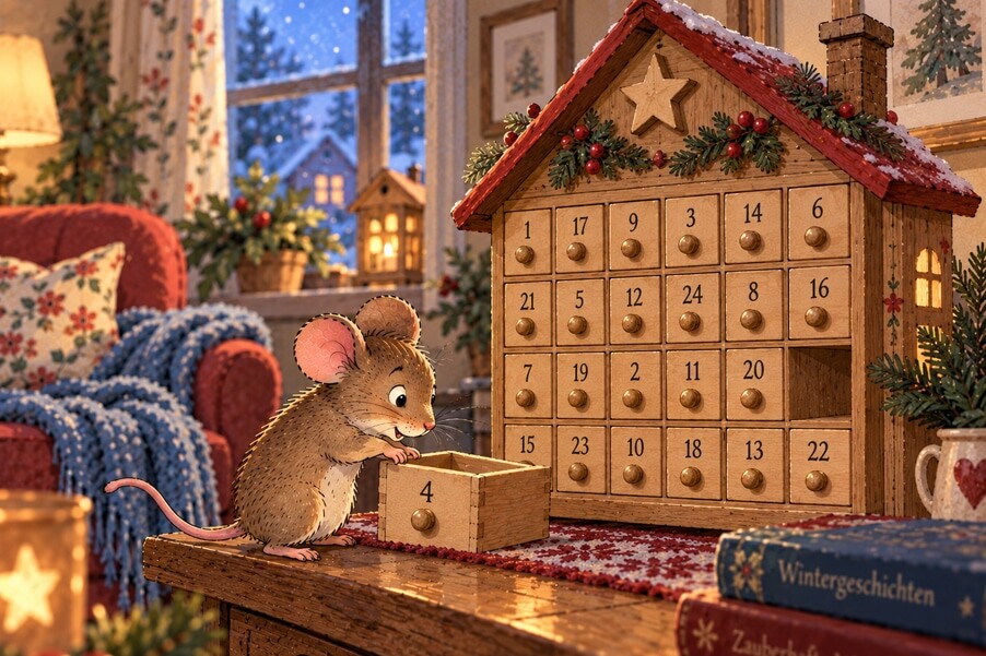 Das Versprechen an den Großvater - Weihnachtsgeschichte mit Weihnachtsbrauch aus Albanien Weihnachtsgeschichte: Mäuschen Mika und die rasende Adventsschublade