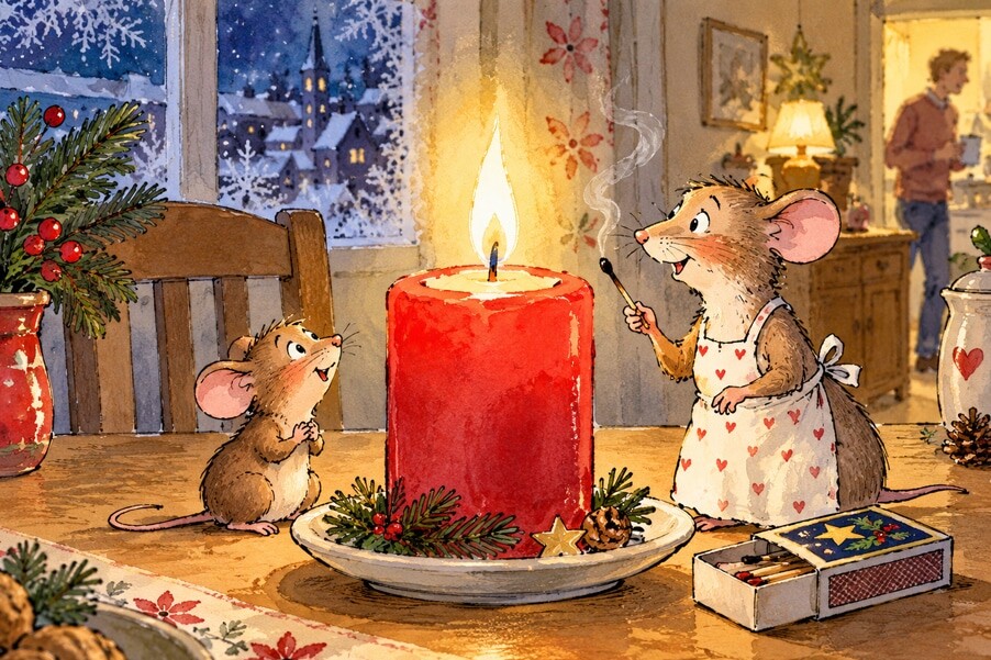 Das Versprechen an den Großvater - Weihnachtsgeschichte mit Weihnachtsbrauch aus Albanien Mäuschen Mikas "brennendster" Adventswunsch - Weihnachtsgeschichte