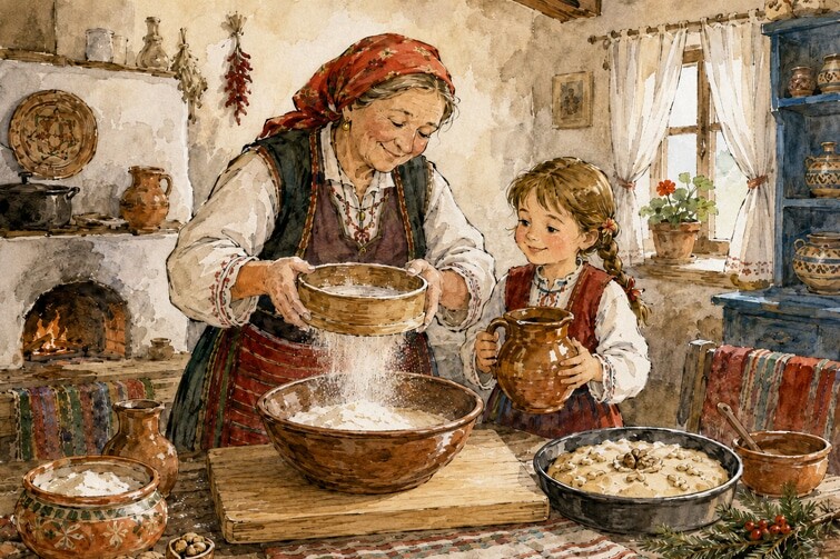 Das Versprechen an den Großvater - Weihnachtsgeschichte mit Weihnachtsbrauch aus Albanien Weihnachtsgeschichte: Kein Wort bis nach Hause